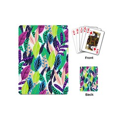 Leaves Drawing Pattern Nature Playing Cards (mini) by Pakrebo