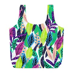 Leaves Drawing Pattern Nature Full Print Recycle Bag (l) by Pakrebo