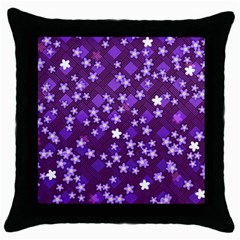 Textile Cross Pattern Square Throw Pillow Case (black) by Pakrebo