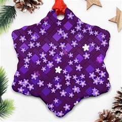 Textile Cross Pattern Square Ornament (snowflake) by Pakrebo