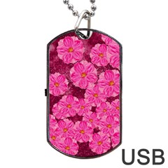 Cherry Blossoms Floral Design Dog Tag Usb Flash (one Side) by Pakrebo