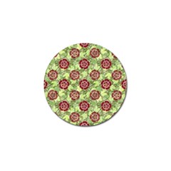 Seamless Pattern Leaf The Pentagon Golf Ball Marker (10 Pack) by Pakrebo