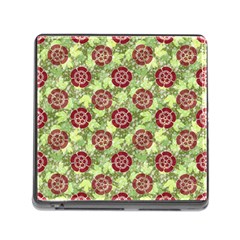 Seamless Pattern Leaf The Pentagon Memory Card Reader (square 5 Slot) by Pakrebo