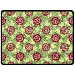 Seamless Pattern Leaf The Pentagon Fleece Blanket (large)  by Pakrebo