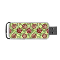 Seamless Pattern Leaf The Pentagon Portable Usb Flash (two Sides) by Pakrebo