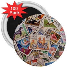 Wallpaper Background Stamps 3  Magnets (100 Pack) by Pakrebo