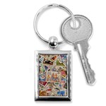 Wallpaper Background Stamps Key Chains (Rectangle)  Front