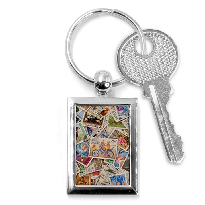 Wallpaper Background Stamps Key Chains (Rectangle) 