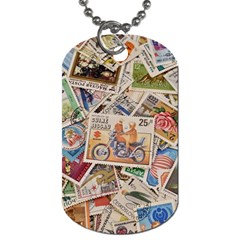 Wallpaper Background Stamps Dog Tag (one Side) by Pakrebo