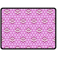 Paulownia Flowers Japanese Style Double Sided Fleece Blanket (large)  by Pakrebo