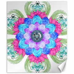 Lotus Flower Bird Metatron s Cube Canvas 8  X 10  by Pakrebo