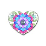 Lotus Flower Bird Metatron s Cube Heart Coaster (4 pack)  Front