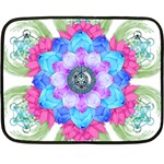 Lotus Flower Bird Metatron s Cube Double Sided Fleece Blanket (Mini)  35 x27  Blanket Back