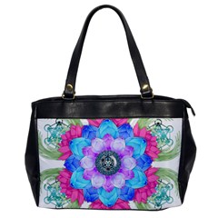 Lotus Flower Bird Metatron s Cube Oversize Office Handbag by Pakrebo