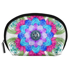 Lotus Flower Bird Metatron s Cube Accessory Pouch (large)