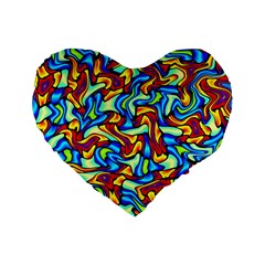 Ml 170 1 Standard 16  Premium Flano Heart Shape Cushions by ArtworkByPatrick