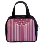 Cranberry Striped Mandala - Classic Handbag (Two Sides) Front