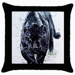 Panther Throw Pillow Case (black) by kot737