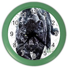 Panther Color Wall Clock by kot737