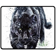 Panther Double Sided Fleece Blanket (medium)  by kot737