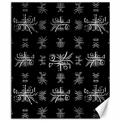 Black And White Ethnic Design Print Canvas 20  x 24 