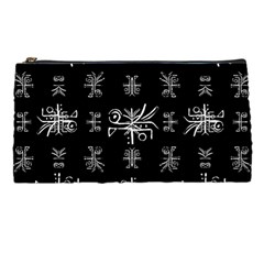 Black And White Ethnic Design Print Pencil Cases