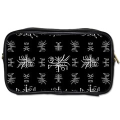 Black And White Ethnic Design Print Toiletries Bag (two Sides) by dflcprintsclothing