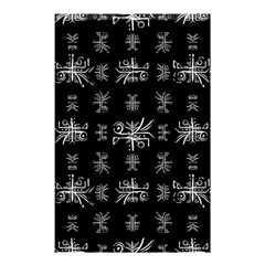 Black And White Ethnic Design Print Shower Curtain 48  x 72  (Small) 