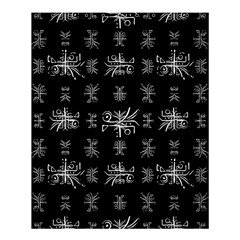 Black And White Ethnic Design Print Shower Curtain 60  x 72  (Medium) 