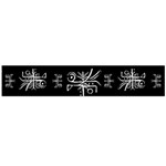 Black And White Ethnic Design Print Large Flano Scarf  Back