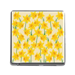 Yellow Daffodils Pattern Memory Card Reader (square 5 Slot) by Valentinaart