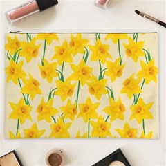 Yellow Daffodils Pattern Cosmetic Bag (xxl) by Valentinaart