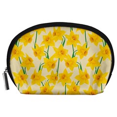 Yellow Daffodils Pattern Accessory Pouch (large)