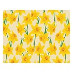 Yellow Daffodils Pattern Double Sided Flano Blanket (Large)  80 x60  Blanket Front