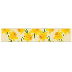 Yellow Daffodils Pattern Large Flano Scarf  by Valentinaart