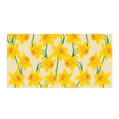 Yellow Daffodils Pattern Satin Wrap by Valentinaart