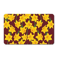 Yellow Daffodils Pattern Magnet (rectangular) by Valentinaart