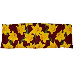 Yellow Daffodils Pattern Body Pillow Case Dakimakura (two Sides) by Valentinaart