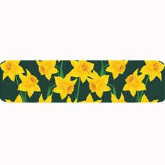 Yellow Daffodils Pattern Large Bar Mats by Valentinaart