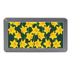 Yellow Daffodils Pattern Memory Card Reader (mini) by Valentinaart