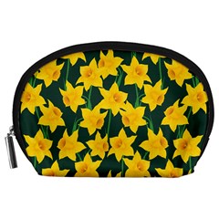 Yellow Daffodils Pattern Accessory Pouch (large)