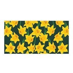 Yellow Daffodils Pattern Satin Wrap by Valentinaart