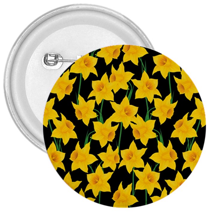 Yellow Daffodils Pattern 3  Buttons