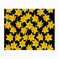 Yellow Daffodils Pattern Small Glasses Cloth (2-side) by Valentinaart