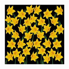 Yellow Daffodils Pattern Medium Glasses Cloth by Valentinaart