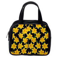 Yellow Daffodils Pattern Classic Handbag (one Side) by Valentinaart