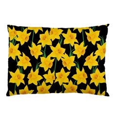 Yellow Daffodils Pattern Pillow Case by Valentinaart