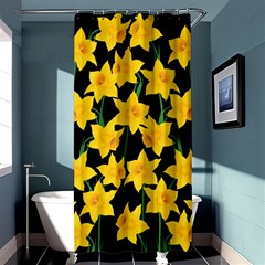 Yellow Daffodils Pattern Shower Curtain 36  X 72  (stall)  by Valentinaart