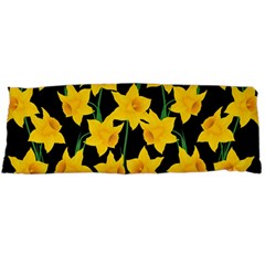 Yellow Daffodils Pattern Body Pillow Case (dakimakura) by Valentinaart