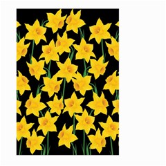 Yellow Daffodils Pattern Large Garden Flag (two Sides) by Valentinaart